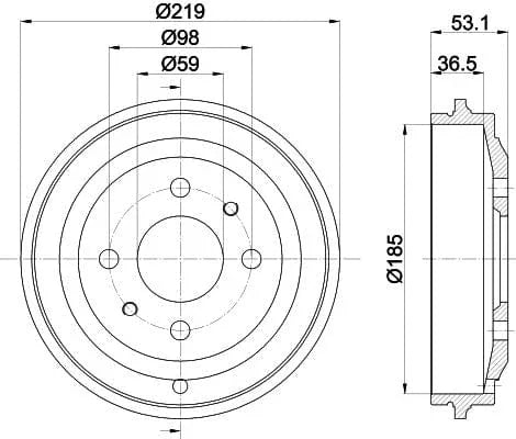 Mintex Brake Drum Rear MBD299 - image 4