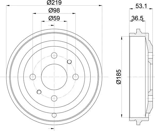 Mintex Brake Drum Rear MBD299 - image 5