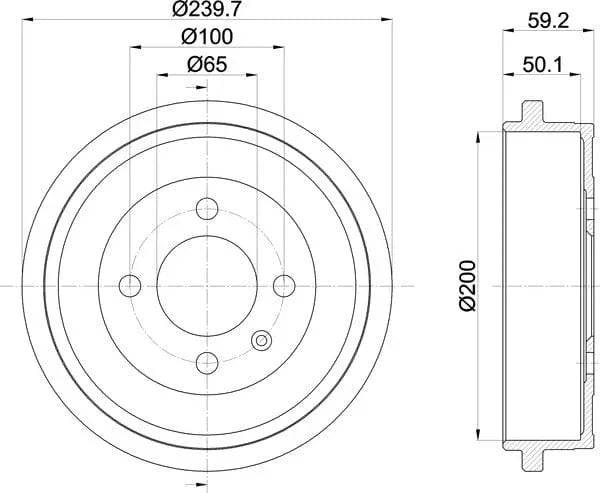 Mintex Brake Drum Rear MBD302 - image 5