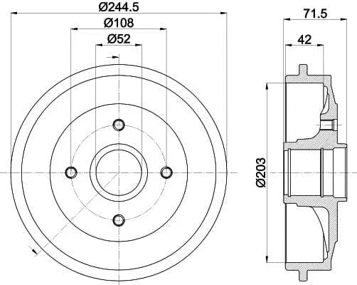 Mintex Brake Drum Rears MBD304 - image 4