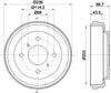 Mintex Brake Drum Rear MBD306 thumbnail