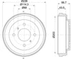 Mintex Brake Drum Rear MBD306 thumbnail