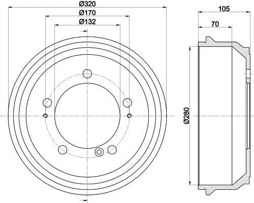 Mintex Brake Drum Rear MBD307 - image 4