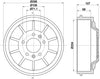 Mintex Brake Drum Rear MBD310 thumbnail