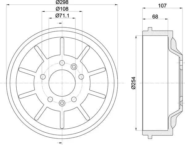 Mintex Brake Drum Rear MBD310 - image 5