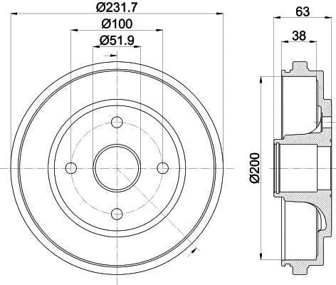 Mintex Brake Drum Rears MBD311 - image 4