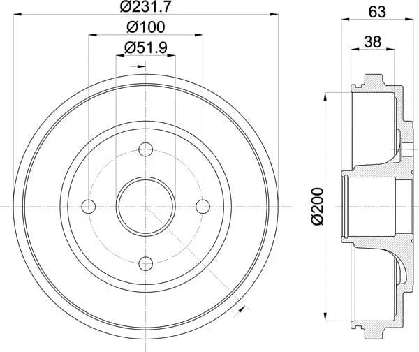 Mintex Brake Drum Rears MBD311 - image 5