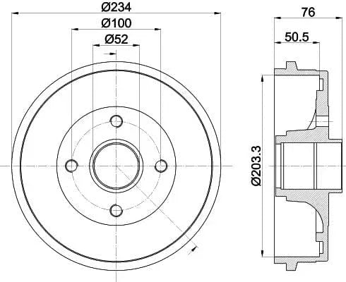 Mintex Brake Drum Rears MBD317 - image 4