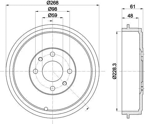 Mintex Brake Drum Rear MBD319 - image 4