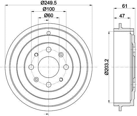 Mintex Brake Drum Rear MBD320 - image 4