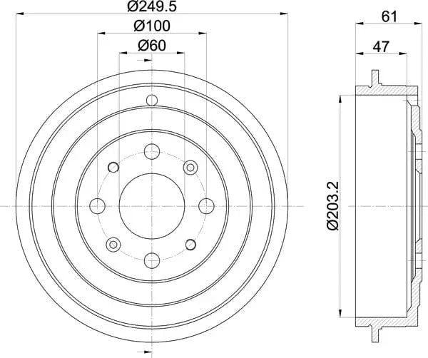 Mintex Brake Drum Rear MBD320 - image 5
