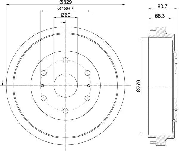 Mintex Brake Drum Rear MBD321 - image 5