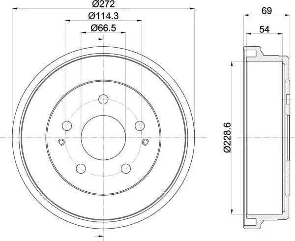 Mintex Brake Drum Rear MBD322 - image 5
