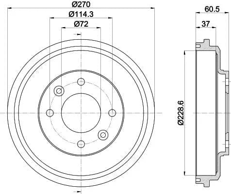 Mintex Brake Drum Rear MBD324 - image 4