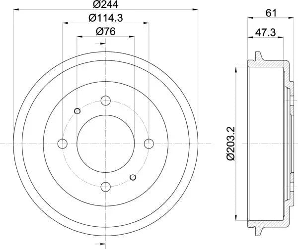 Mintex Brake Drum Rear MBD328 - image 5