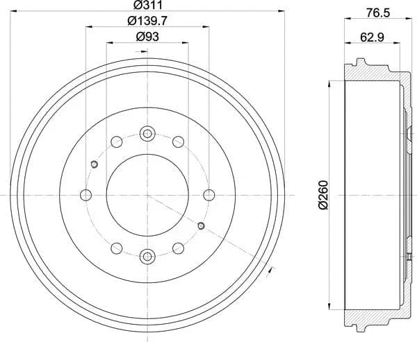 Mintex Brake Drum Rear MBD335 - image 5