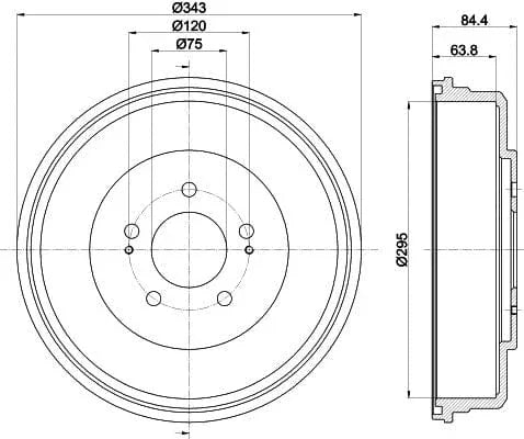 Mintex Brake Drum Rear MBD338 - image 4