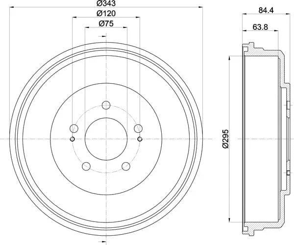 Mintex Brake Drum Rear MBD338 - image 5