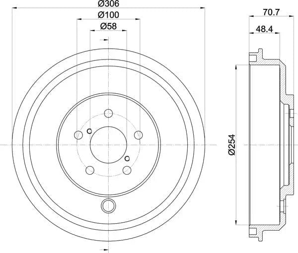 Mintex Brake Drum Rear MBD340 - image 5