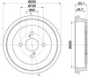 Mintex Brake Drum Rear MBD341 thumbnail