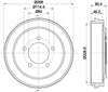Mintex Brake Drum Rear MBD343 thumbnail