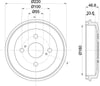 Mintex Brake Drum Rear MBD344 thumbnail