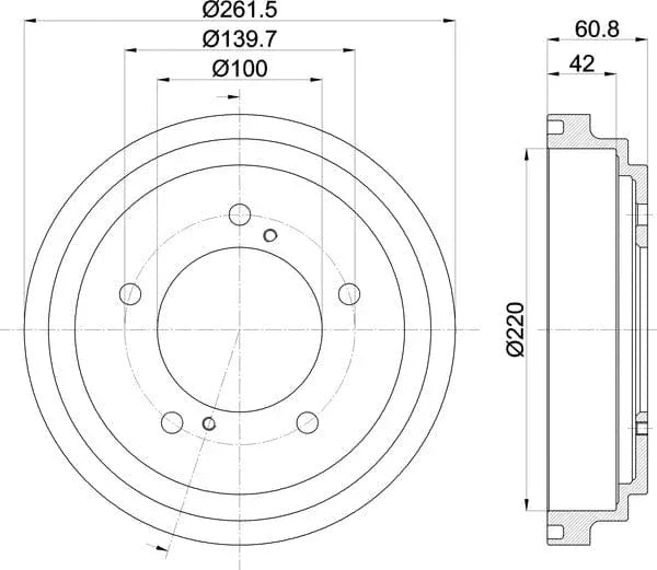 Mintex Brake Drum Rear MBD346 - image 5