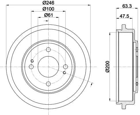 Mintex Brake Drum Rear MBD349 - image 4