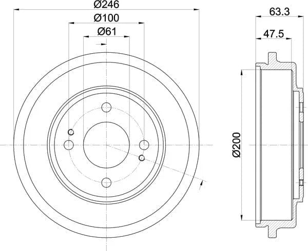 Mintex Brake Drum Rear MBD349 - image 5