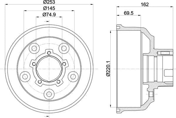 Mintex Brake Drum Rears MBD350 - image 5