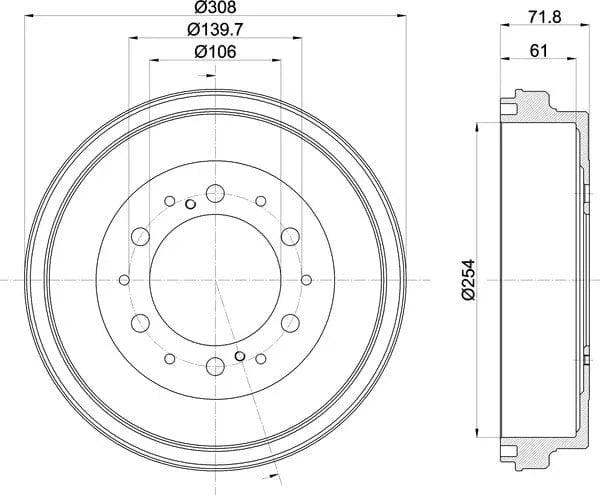 Mintex Brake Drum Rear MBD351 - image 5