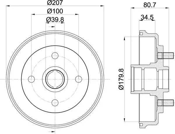 Mintex Brake Drum Rear MBD354 - image 5