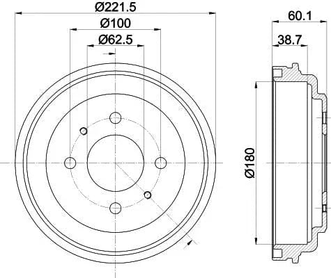 Mintex Brake Drum Rear MBD355 - image 4