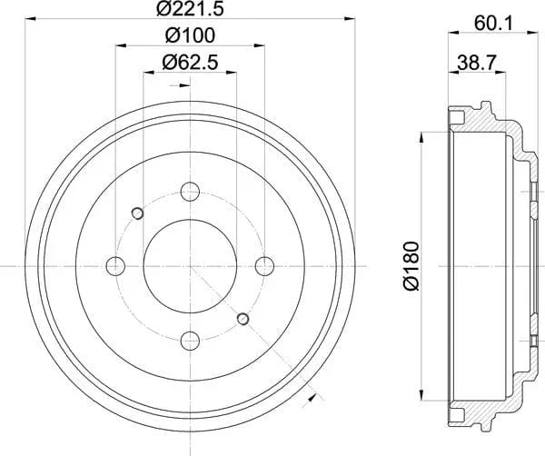 Mintex Brake Drum Rear MBD355 - image 5