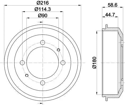 Mintex Brake Drum Rear MBD356 - image 4