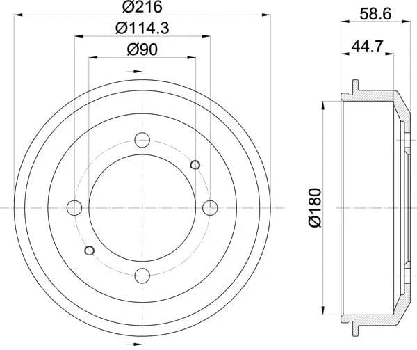 Mintex Brake Drum Rear MBD356 - image 5