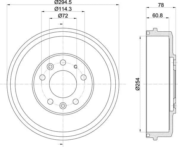 Mintex Brake Drum Rear MBD358 - image 5