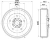 Mintex Brake Drum Rear MBD360 thumbnail