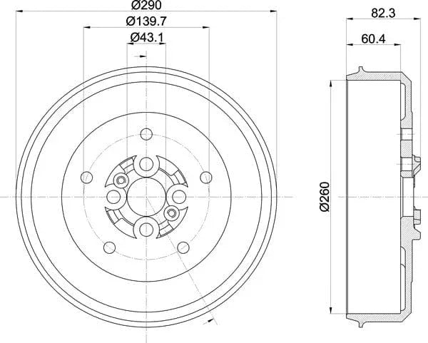 Mintex Brake Drum Rear MBD360 - image 5
