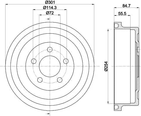 Mintex Brake Drum Rear MBD367 - image 4