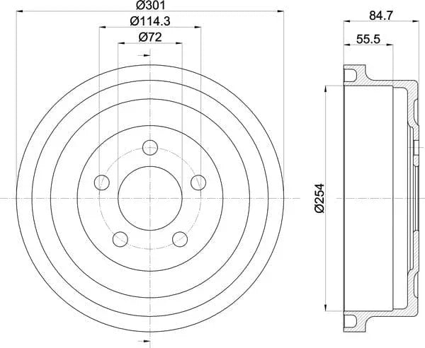 Mintex Brake Drum Rear MBD367 - image 5