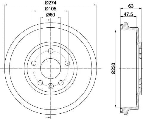 Mintex Brake Drum Rear MBD370 - image 4