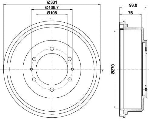 Mintex Brake Drum Rear MBD371 - image 4