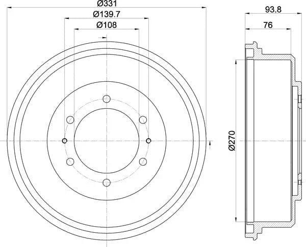 Mintex Brake Drum Rear MBD371 - image 5