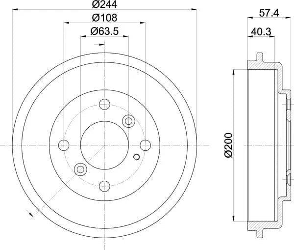 Mintex Brake Drum Rear MBD372 - image 5