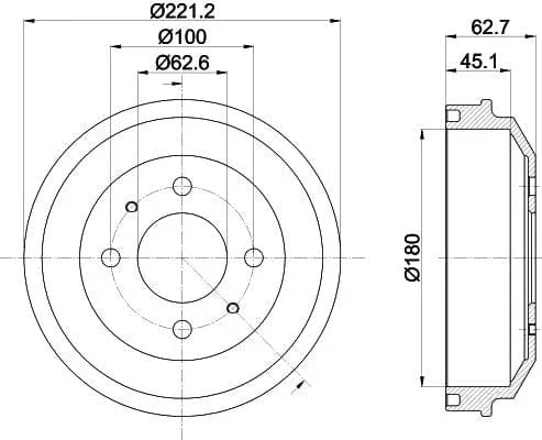 Mintex Brake Drum Rear MBD377 - image 4