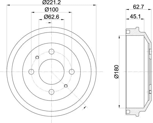 Mintex Brake Drum Rear MBD377 - image 5
