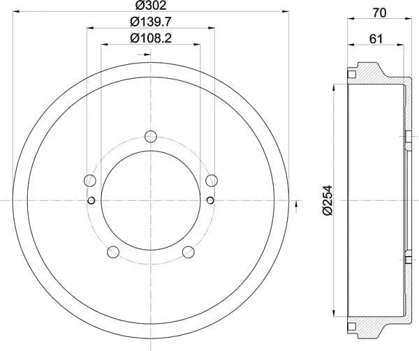 Mintex Brake Drum Rear MBD381 - image 5