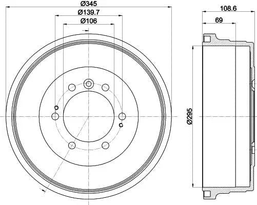 Mintex Brake Drum Rear MBD383 - image 4