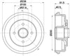 Mintex Brake Drum Rears MBD385 thumbnail